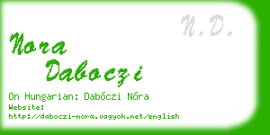nora daboczi business card